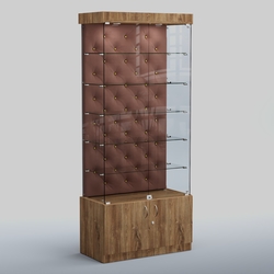 Высокая стеклянная витрина КАПИТОНЕ №501, Дуб канзас+03 M