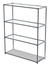 Торговый хромированный стеллаж с прозрачными полками №7 Серый