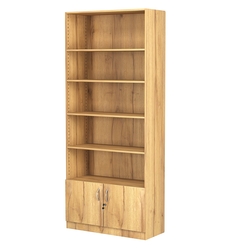 Стеллаж из ДСП с 4-мя полками 400x900 мм серии LEVEL-4 №14 (З/C - ДВП), Дуб Золотистый