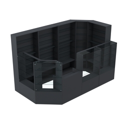 Торговый угловой островок ГРАЦИЯ №6 (открытый) (6.09 кв.м), Антрацит