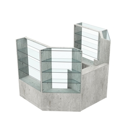 Торговый пристенный островок ГРАЦИЯ №1 (открытый) (3.3 кв.м), Метрополитан Грей