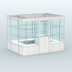 Павильон из профиля островной №1а, Ясень Анкор светлый