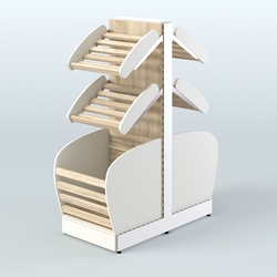 Островной низкий стеллаж для хлеба и выпечки Феникс №5, Белый + Дуб Сонома