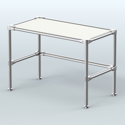 Стол малый D-41 с полкой ДСП 16мм, Белый