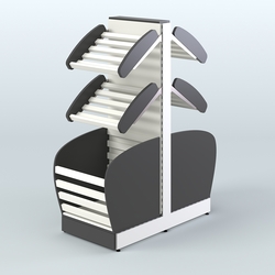 Островной низкий стеллаж для хлеба и выпечки Феникс №5, Черный и Белый