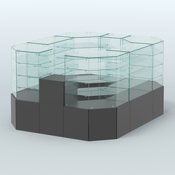 Павильон ИСТРА в центр зала №2 (открытый) (4, 94 кв.м), Черный