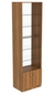 Витрина СЭСП-О №2-400 (З/C - Стекло) со стеклянными полками Орех