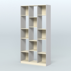 Стеллаж из ДСП серии ЛОФТ №10-1, Серый + Крем Вайс