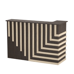 Стойка ресепшен ГРАУНД №5А, Дуб Венге + Дуб Сонома