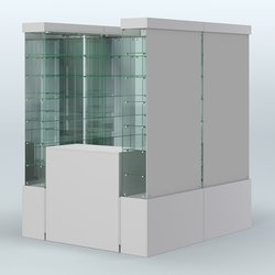 Павильон ИСТРА (глубина витрин-300мм) №1б (2, 70 кв.м), Серый