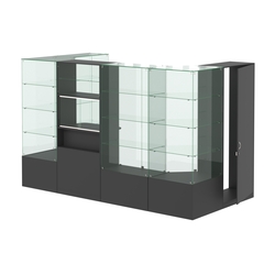 Павильон ИСТРА пристенный №1б (5, 87 кв.м), Черный