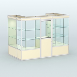 Павильон из профиля пристенный №2б (4,05 кв. м), Крем Вайс