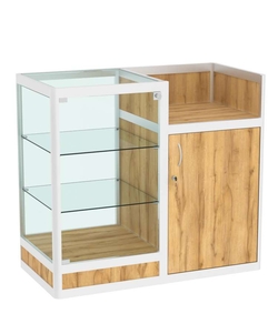 Прилавок под кассу из профиля №4  (закрытый), Дуб Золотистый