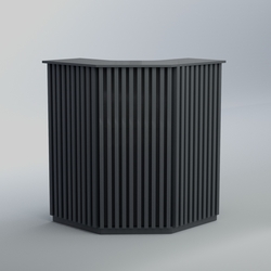 Ресепшен угловой серии ВЕРТИКАЛЬ №3, Темно-Серый