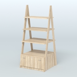 Торговая двусторонняя стойка ЛОФТ №4-950 с двумя тумбами Т-16, Дуб Сонома