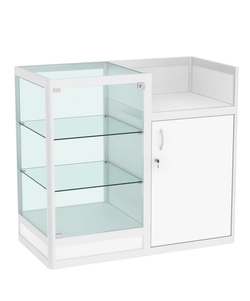 Прилавок под кассу из профиля №4  (закрытый), Белый