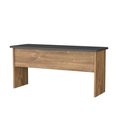 Скамейка для раздевалок №1-2, Дуб Канзас Коричнерый + черный