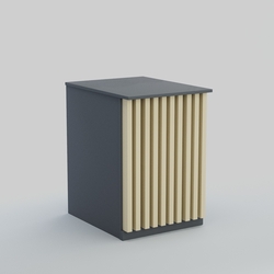 Ресепшен - стол узкий серии ВЕРТИКАЛЬ №9, Темно-серый + Крем Вайс