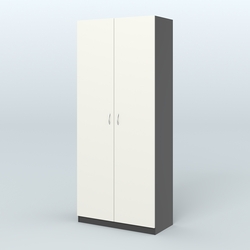 Аптечный шкаф широкий для одежды персонала №4, Черный + Белый