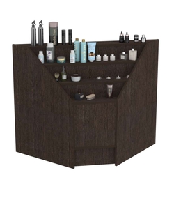 Прилавок-горка угловой №1Б четырехъ- ярусный (внутренний угол), Дуб Венге