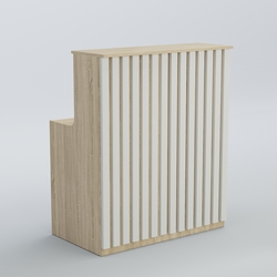 Ресепшен прямоугольный серии ПРИЛИВ №1, Дуб Сонома + Белый