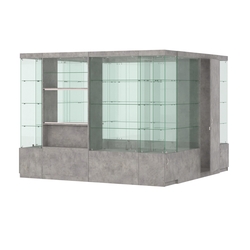 Павильон ИСТРА островной №4а (7, 29 кв.м), Бетон Чикаго светло-серый F186 ST9