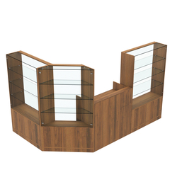 Торговый угловой островок ГРАЦИЯ №1 (открытый) (3.71 кв.м), Орех