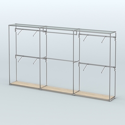 Торговая система ХРОМ без ДСП 3600 мм с поручнями №2, Дуб Сонома