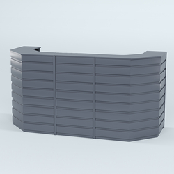 Ресепшен серии ПРАЙМ №6А со скошенными углами, Темно-Серый