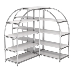 Комбинация стендов TD-06 №2-4 (с полками ДСП 16мм), Ясень Анкор светлый