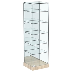 Витрина Хит продаж №503 (закрытая, задняя стенка - зеркало), Дуб сонома