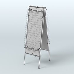 Напольная стойка Хром под очки №5-Д24 Шалаш (открытого доступа), Серый