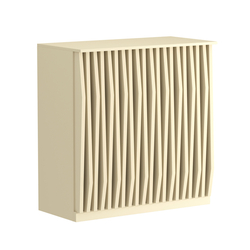 Торговый стол-прилавок широкий с планками серии ОРНАМЕНТ №20, Крем Вайс