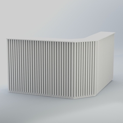 Ресепшен угловой большой серии ВЕРТИКАЛЬ №5, Белый