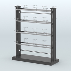 Островная система с перфорацией для головных уборов, Черный