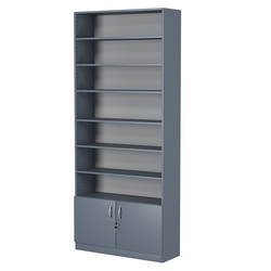 Стеллаж из ДСП с 6-ю полками 300x900 мм серии LEVEL-6 №12 (З/C - ДВП), Темно-Серый