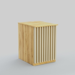 Ресепшен - стол узкий серии ВЕРТИКАЛЬ №9, Дуб Золотистый и Крем Вайс