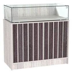 Прилавок серии "Смок" №7, Ясень Анкор светлый + Ясень Анкор темный