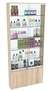 Витрина СЭСП-О №1-200 (З/C - ДВП) со стеклянными полками Дуб сонома