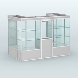 Павильон из профиля пристенный №2б (4,05 кв. м), Серый