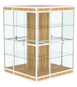 Витрина из профиля островная №3, Дуб Золотистый