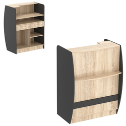 Прилавок кассовый Бриз №1, Дуб Сонома + Черный