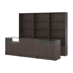 Комплект стеллажей ЭК-03 и прилавков ЭК-2, Дуб Венге