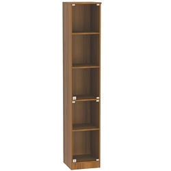 Шкаф-витрина офисная узкая ШВ-52, Орех