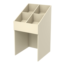 Корзина для распродаж из ДСП наклонная, Крем Вайс