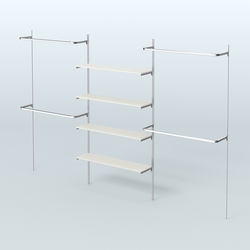 Neo Fix №5 с полками из ДСП и П-образными поручнями (3600 мм), Белый