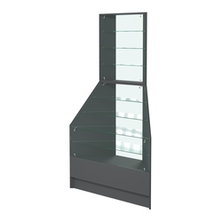 Витрина АЛМАЗ №2 внешняя угловая, Антрацит