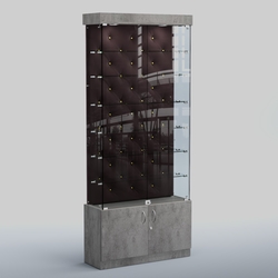 Высокая стеклянная витрина КАПИТОНЕ №31, Бетон Чикаго + 17 Elephant