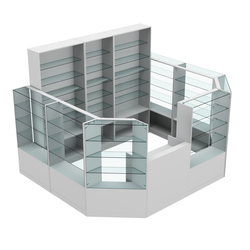 Торговый пристенный островок ГРАЦИЯ №10 (открытый) (7.43 кв.м), Серый