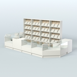 Торговый Островок "Эконом" №10 (11, 8 кв.м), Белый + Дуб Сонома